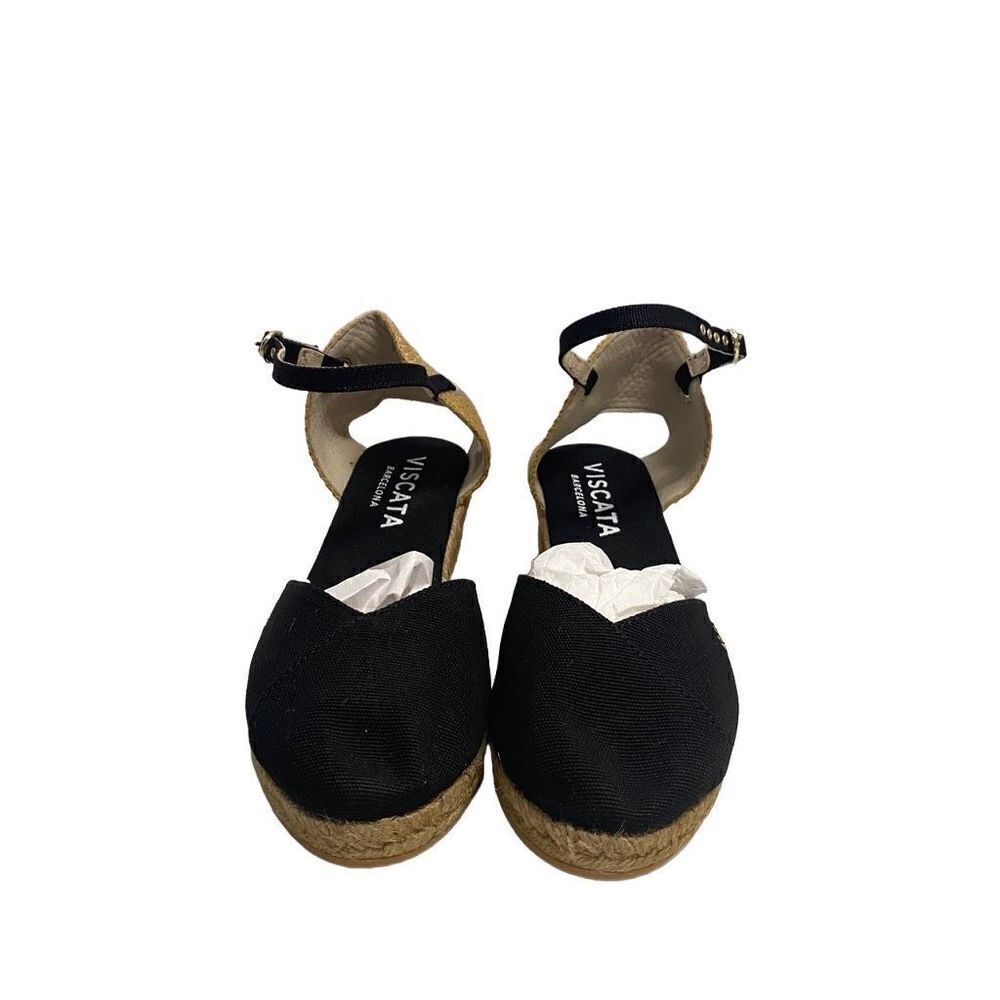 VISCATA Barcelona Women’s Wedge‎ Espadrilles Size 41 US Size 10-10.5 Black New